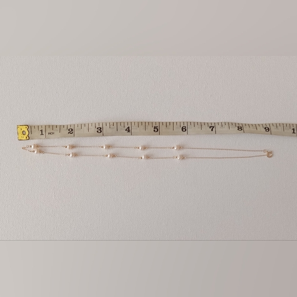 14k gold and freshwater pearl necklace - Picture 4 of 8